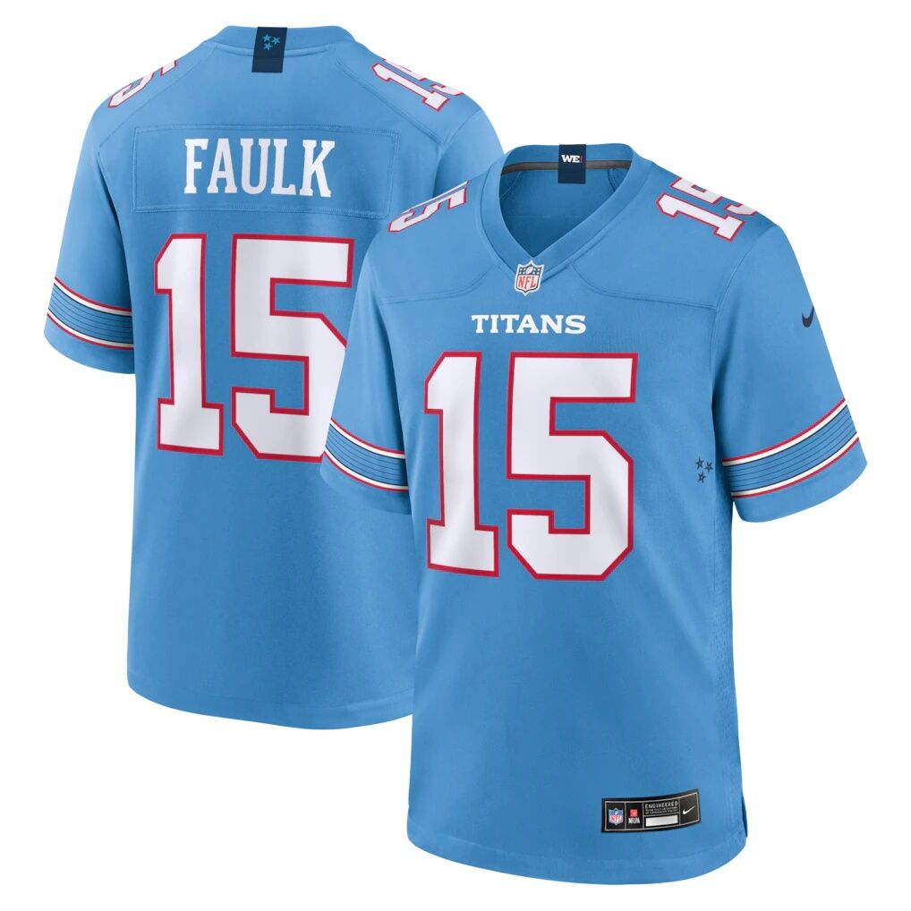 Keldric Faulk Tennessee Titans Nike Team Game Jersey - Light Blue