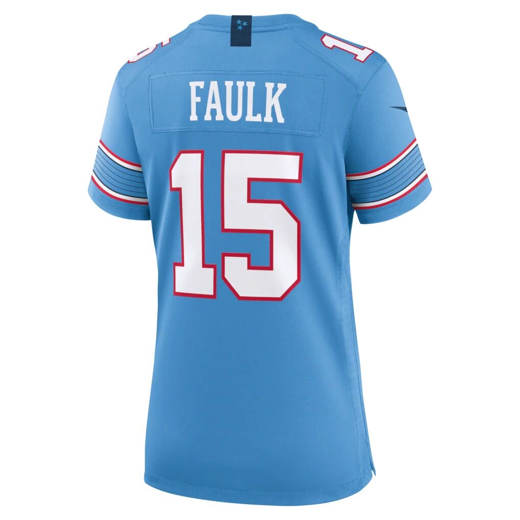Keldric Faulk Tennessee Titans Nike Women's Team Game Jersey - Light Blue