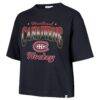 Montreal Canadiens '47 Women's Vibe Check Reed City Cropped T-Shirt - Navy - Side View