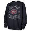 Montreal Canadiens '47 Women's Circle Change Stars Oversized Sweatshirt - Navy - Side View