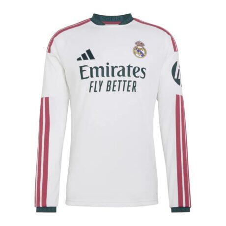 Real Madrid adidas 2026/27 Home Replica Long Sleeve Jersey - White - Front View