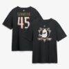 Beckett Sennecke Anaheim Ducks Fashion7 Authentic Stack Name & Number T-Shirt - Black - Front View