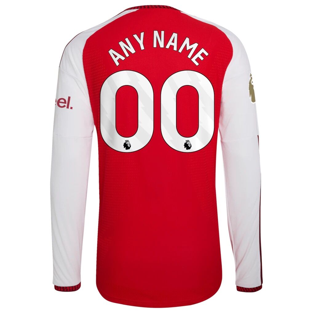 Arsenal adidas 2026/27 Home Authentic Custom Long Sleeve Jersey