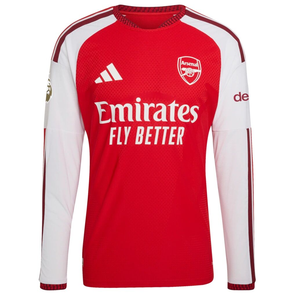 Arsenal adidas 2026/27 Home Authentic Custom Long Sleeve Jersey