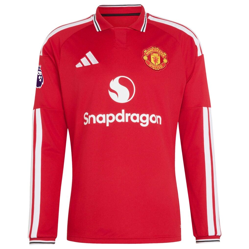 Manchester United adidas 2026/27 Home Authentic Long Sleeve Custom Jersey