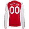 Arsenal adidas 2026/27 Home Replica Custom Long Sleeve Jersey - Red - Detail View