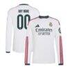 Real Madrid adidas 2026/27 Home Replica Custom Long Sleeve Jersey - White - Front View