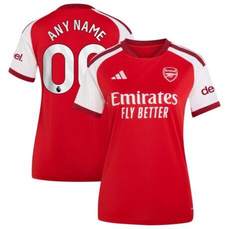 Arsenal adidas Women's 2026/27 Home Replica Custom Jersey - Red - Front View