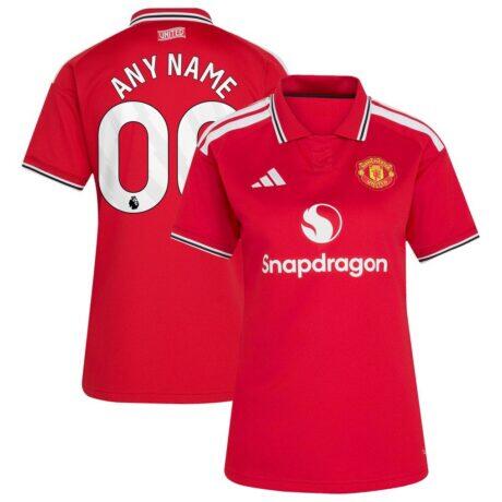 Manchester United adidas Women's 2026/27 Home Replica Custom Jersey - Red - Front View