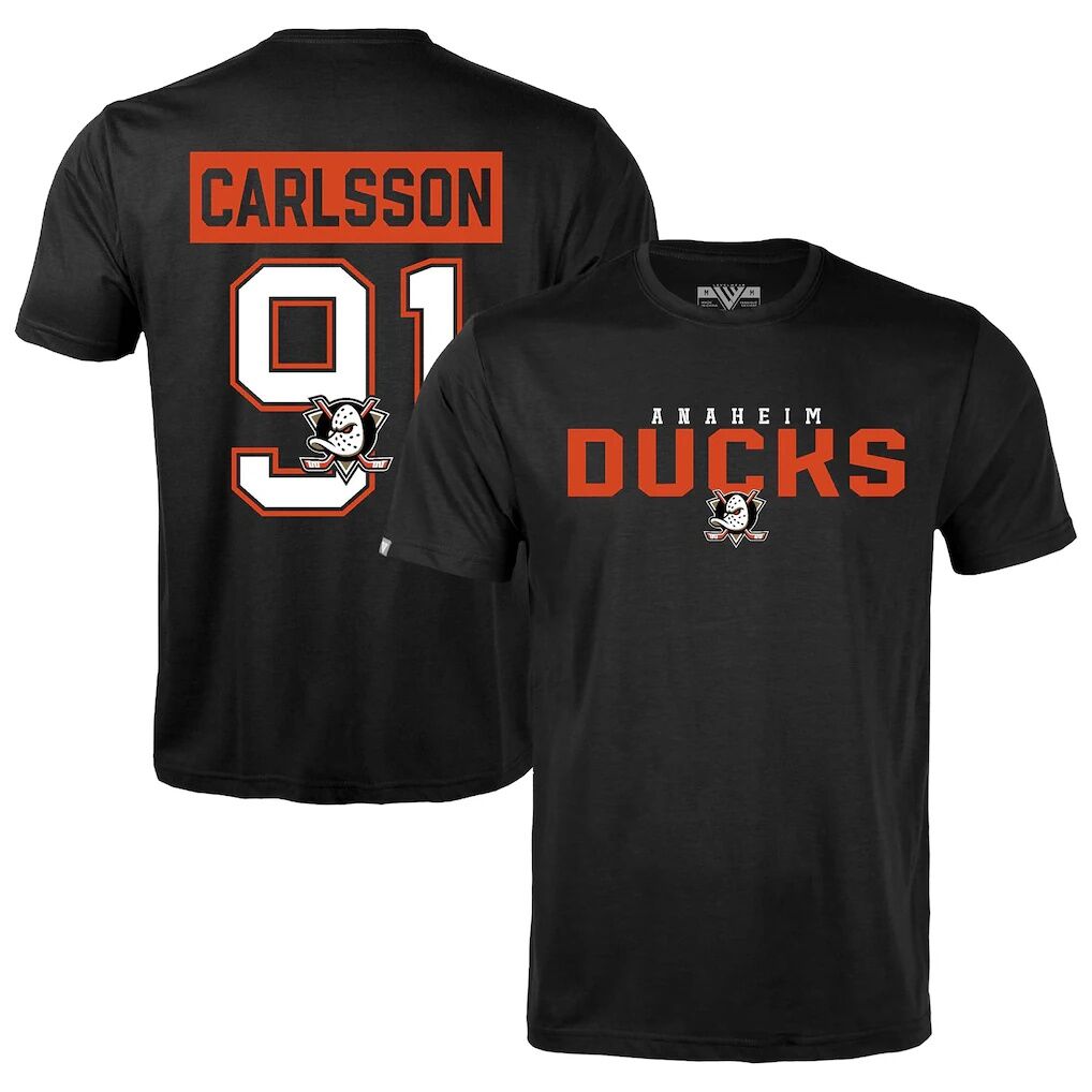 Leo Carlsson Anaheim Ducks Levelwear Richmond Name & Number T-Shirt