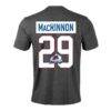 Nathan MacKinnon Colorado Avalanche Levelwear Richmond Name & Number T-Shirt - Gray - Detail View