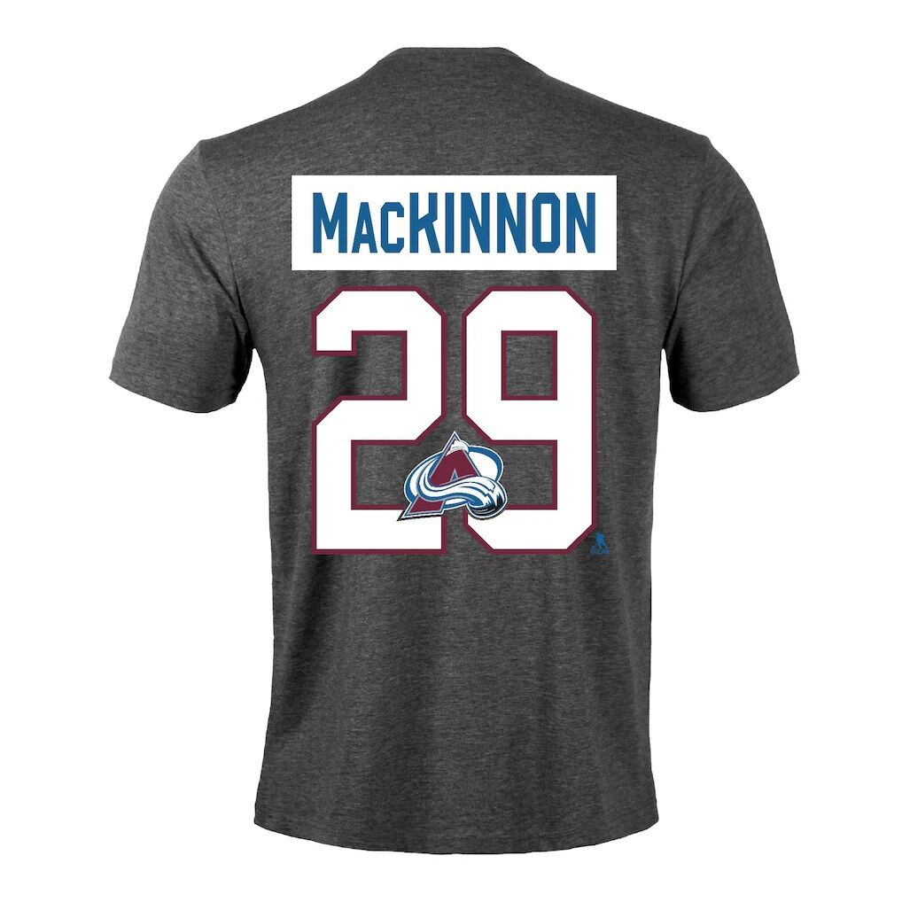 Nathan MacKinnon Colorado Avalanche Levelwear Richmond Name & Number T-Shirt