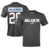 Nathan MacKinnon Colorado Avalanche Levelwear Richmond Name & Number T-Shirt - Gray - Front View