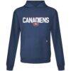 Cole Caufield Montreal Canadiens Levelwear Relay Name & Number Long Sleeve Hooded T-Shirt - Navy - Side View