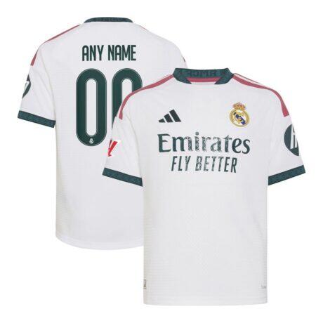 Real Madrid adidas Youth 2026/27 Home On-Field Authentic Custom Jersey - White - Front View