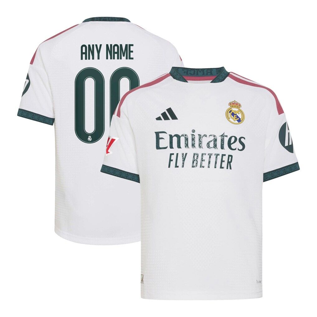 Real Madrid adidas Youth 2026/27 Home On-Field Authentic Custom Jersey