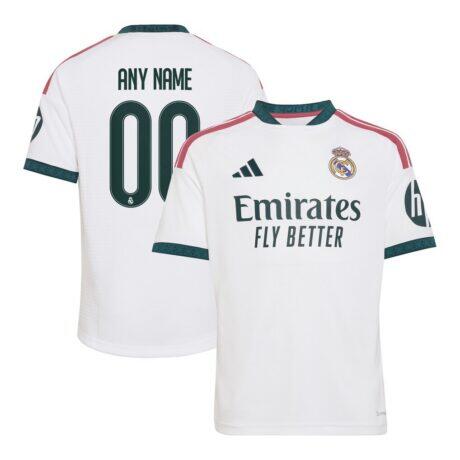 Real Madrid adidas Youth 2026/27 Home Replica Custom Jersey - White - Front View
