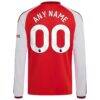 Arsenal adidas Youth 2026/27 Home Replica Custom Long Sleeve Jersey - Red - Detail View
