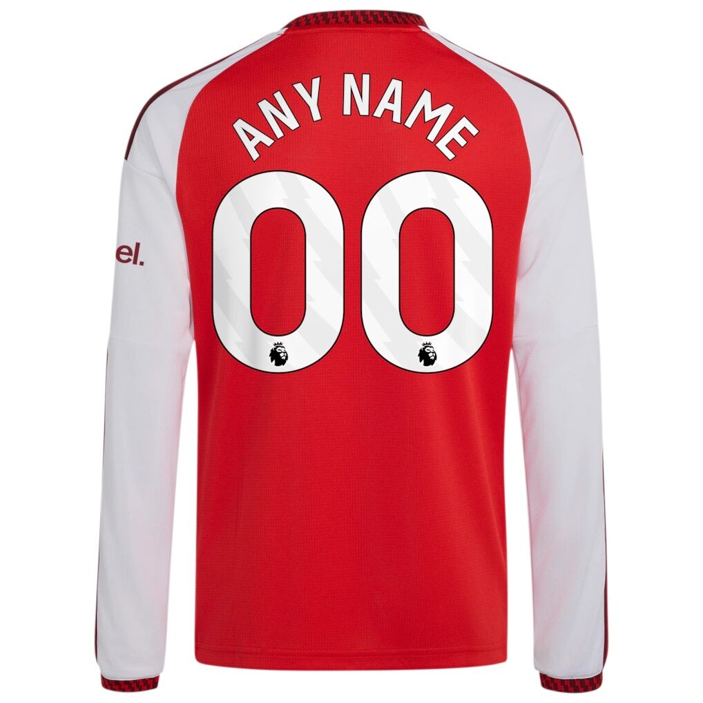 Arsenal adidas Youth 2026/27 Home Replica Custom Long Sleeve Jersey