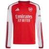 Arsenal adidas Youth 2026/27 Home Replica Custom Long Sleeve Jersey - Red - Side View