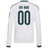 Real Madrid adidas Youth 2026/27 Home Replica Custom Long Sleeve Jersey - White - Detail View