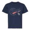 Tampa Bay Rays Soft as a Grape Youth Americana T-Shirt - Navy - Front View