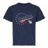 Cleveland Guardians Soft as a Grape Youth Americana T-Shirt - Navy - Front View