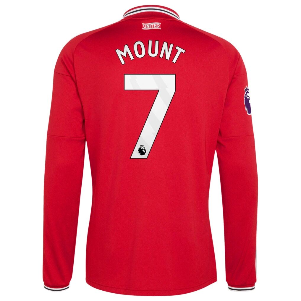 Mason Mount Manchester United adidas 2026/27 Home Authentic Long Sleeve Jersey