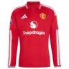 Mason Mount Manchester United adidas 2026/27 Home Authentic Long Sleeve Jersey - Red - Side View