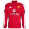 Mason Mount Manchester United adidas 2026/27 Home Replica Long Sleeve Jersey - Red - Side View