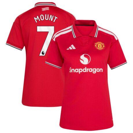 Mason Mount Manchester United adidas Women's 2026/27 Home Replica Jersey - Red - Front View