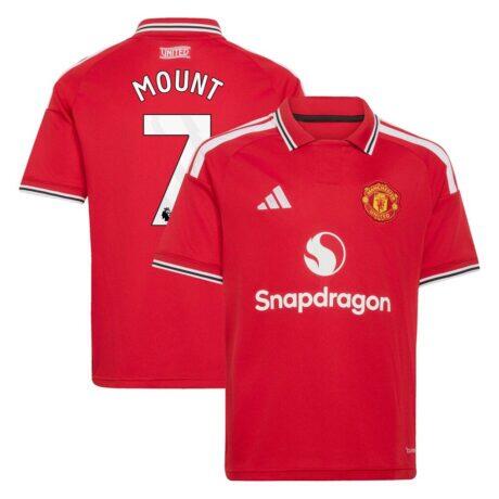 Mason Mount Manchester United adidas Youth 2026/27 Home Replica Jersey - Red - Front View