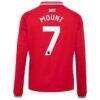 Mason Mount Manchester United adidas Youth 2026/27 Home Replica Long Sleeve Jersey - Red - Detail View