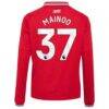 Kobbie Mainoo Manchester United adidas Youth 2026/27 Home Replica Long Sleeve Jersey - Red - Detail View