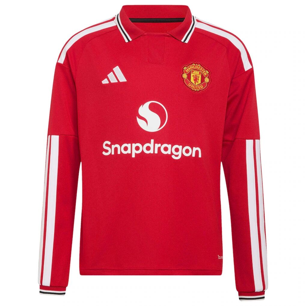 Kobbie Mainoo Manchester United adidas Youth 2026/27 Home Replica Long Sleeve Jersey