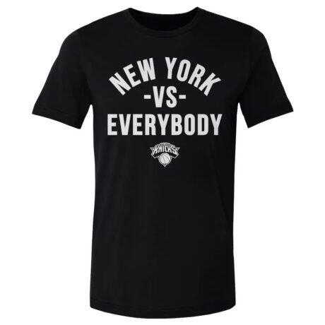 500 Level New York Knicks vs. Everybody T-Shirt - Black - Front View