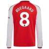 Martin Ødegaard Arsenal adidas Youth 2026/27 Home Replica Long Sleeve Jersey - Red - Detail View