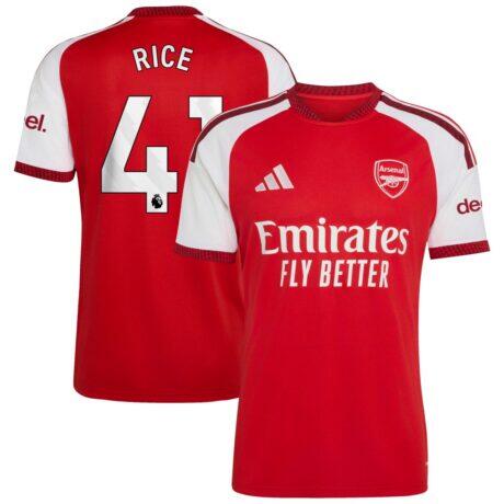 Declan Rice Arsenal adidas 2026/27 Home Replica Jersey - Red - Front View