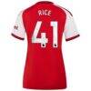 Declan Rice Arsenal adidas Women's 2026/27 Home Home Replica Jersey - Red - Detail View