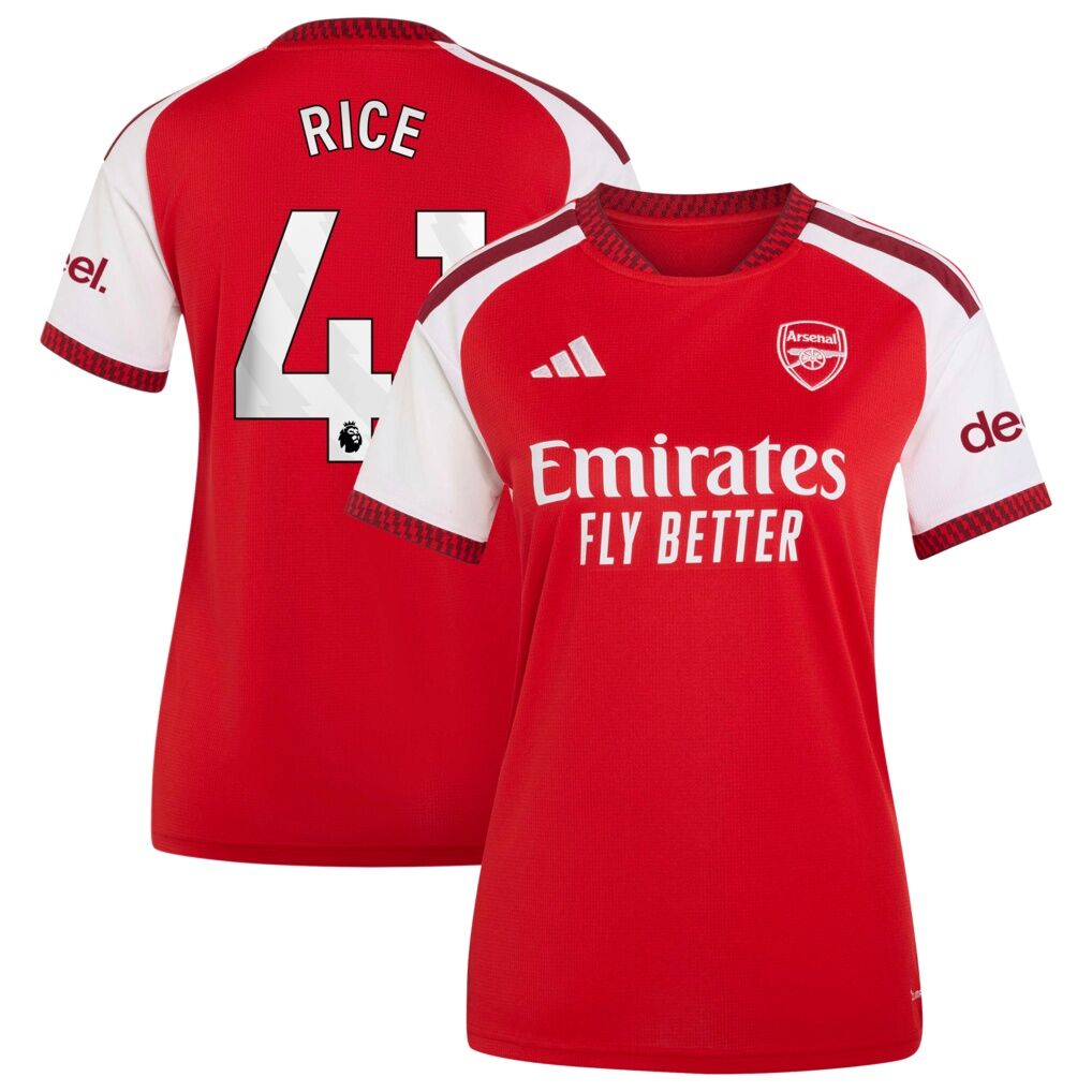 Declan Rice Arsenal adidas Women’s 2026/27 Home Home Replica Jersey