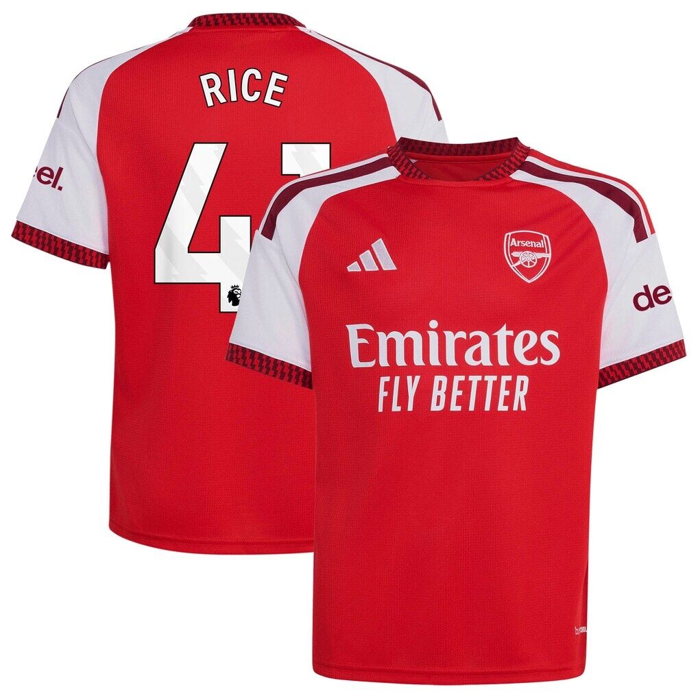 Declan Rice Arsenal adidas Youth 2026/27 Home Replica Jersey