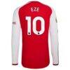 Eberechi Eze Arsenal adidas 2026/27 Home Authentic Long Sleeve Jersey - Red - Detail View