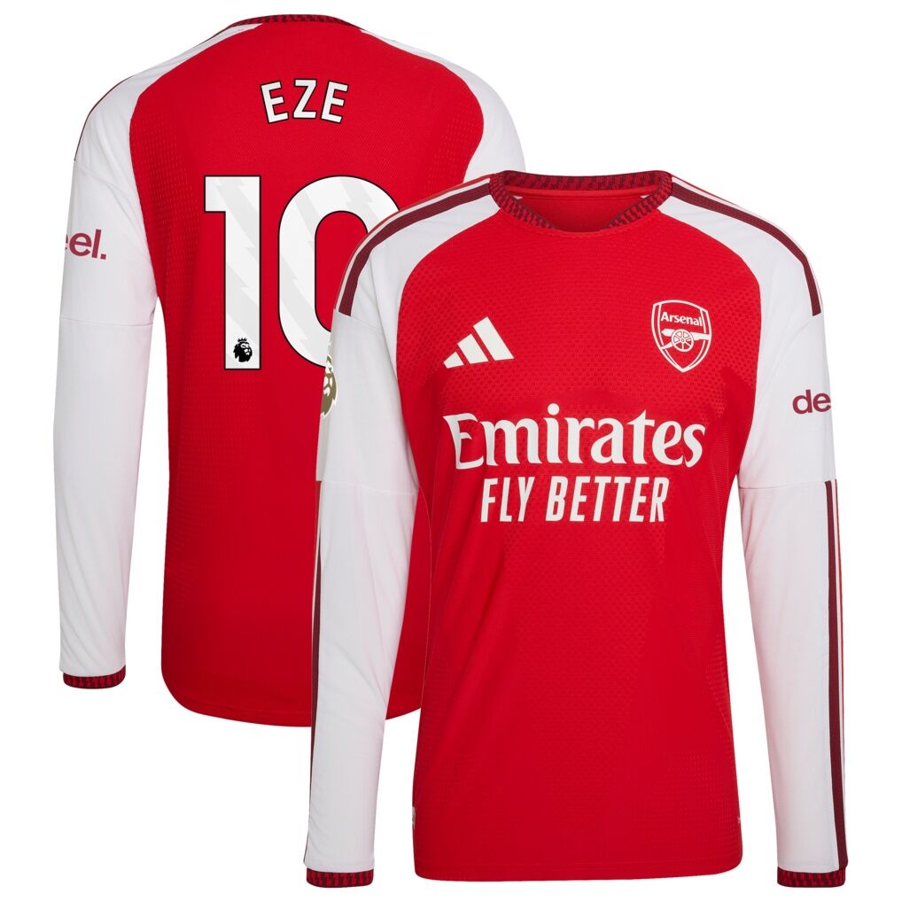 Eberechi Eze Arsenal adidas 2026/27 Home Authentic Long Sleeve Jersey