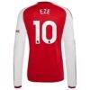 Eberechi Eze Arsenal adidas 2026/27 Home Replica Long Sleeve Jersey - Red - Detail View