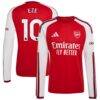 Eberechi Eze Arsenal adidas 2026/27 Home Replica Long Sleeve Jersey - Red - Front View