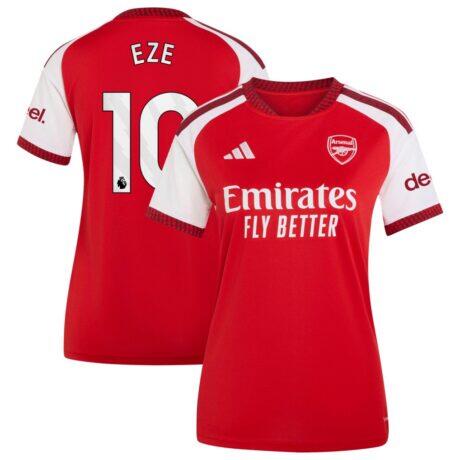 Eberechi Eze Arsenal adidas Women's 2026/27 Home Home Replica Jersey - Red - Front View