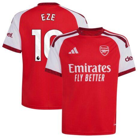 Eberechi Eze Arsenal adidas Youth 2026/27 Home Replica Jersey - Red - Front View