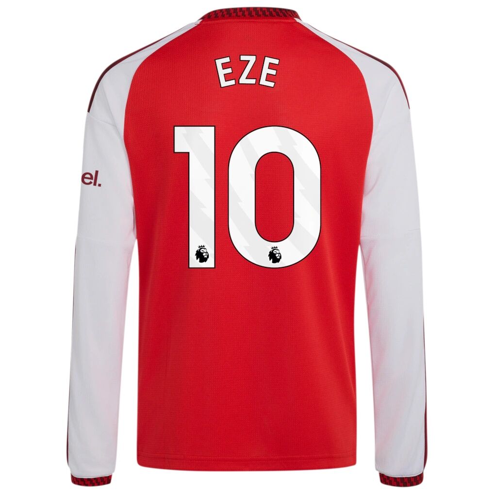 Eberechi Eze Arsenal adidas Youth 2026/27 Home Replica Long Sleeve Jersey