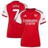 Bukayo Saka Arsenal adidas Women's 2026/27 Home Home Replica Jersey - Red - Front View