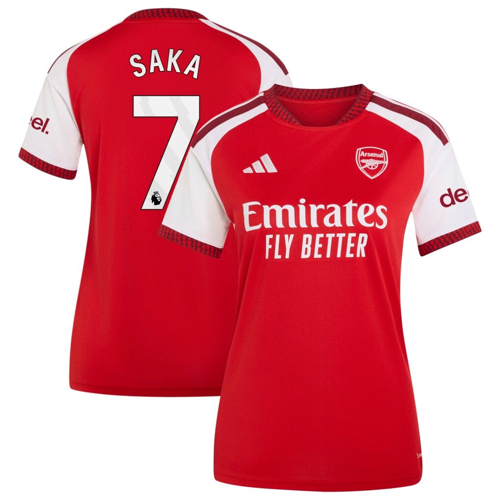 Bukayo Saka Arsenal adidas Women's 2026/27 Home Home Replica Jersey
